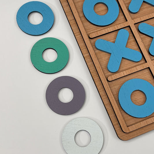 Handmade Poplar Tic Tac Toe Board
