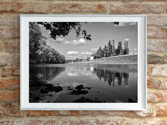 Bethlehem Steel On Lehigh River Print