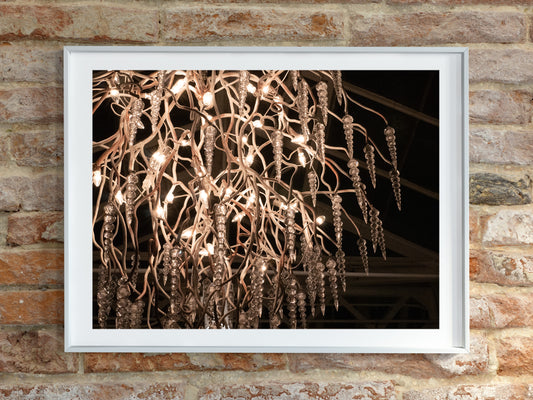 Branch Chandelier With Lights, Pearlescent Print