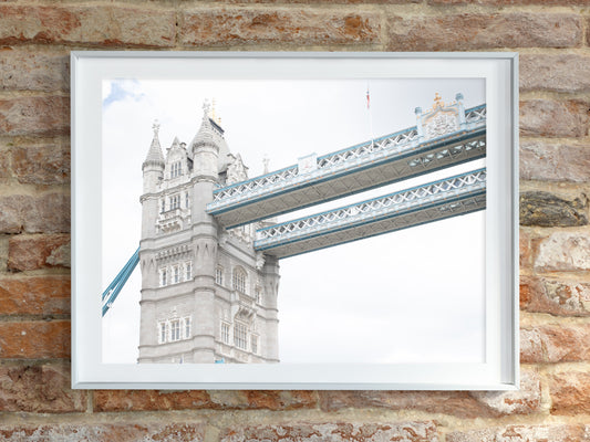 London's Tower Bridge With Clouds Print