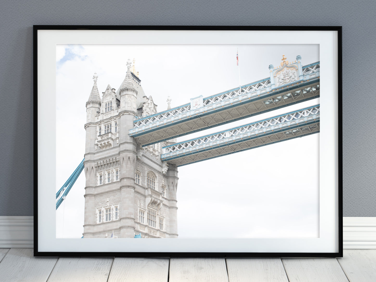 London's Tower Bridge With Clouds Print