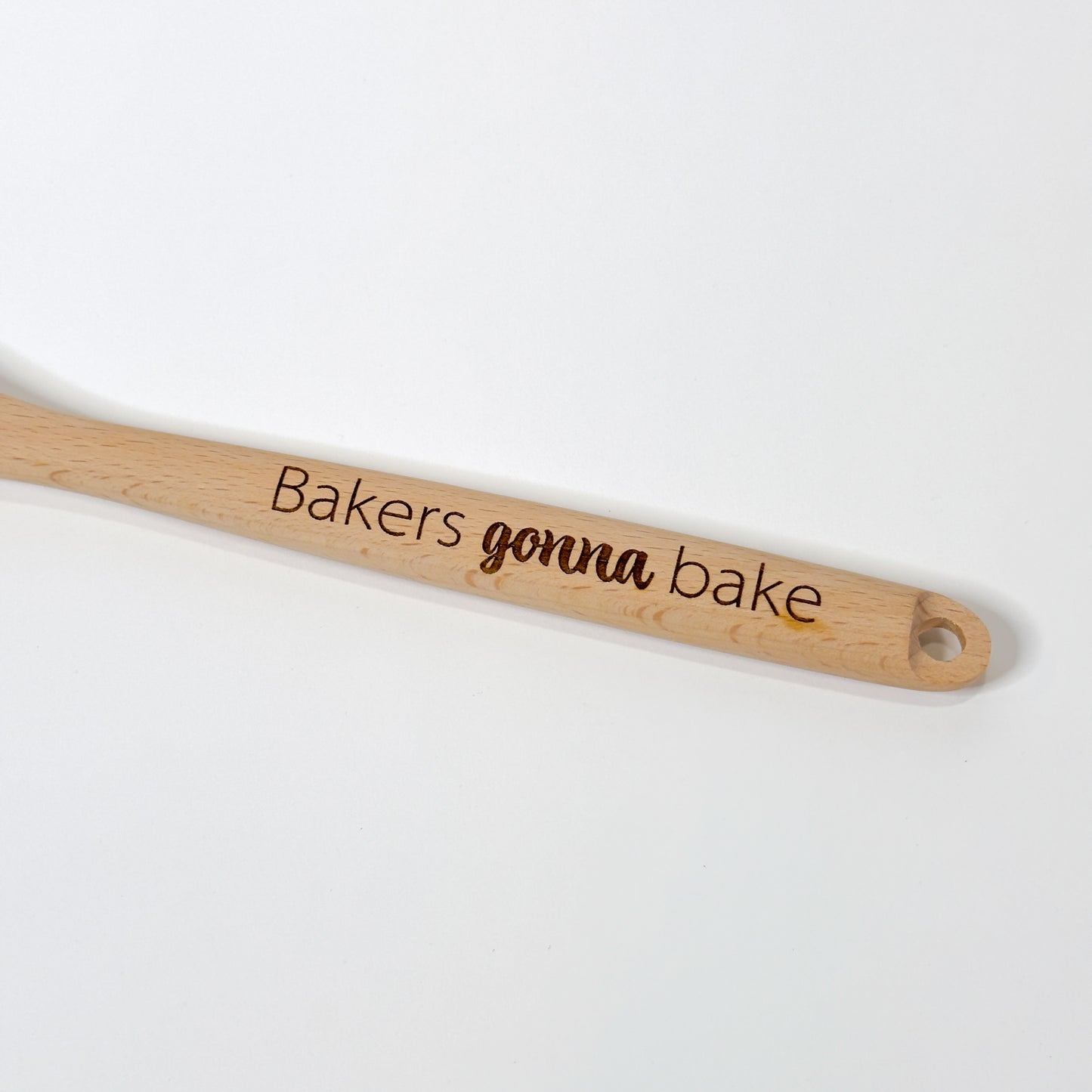 Engraved Wood Spoon, “Bakers gonna bake”