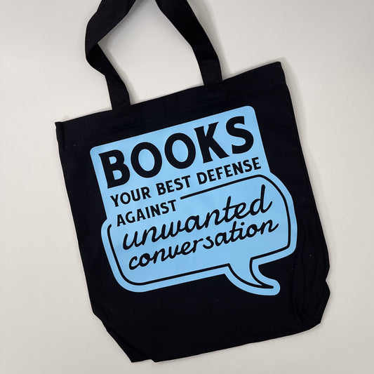 Hand Printed Canvas Tote - "Unwanted Conversations"