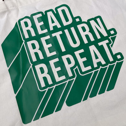 "Read Return Repeat" Canvas Tote