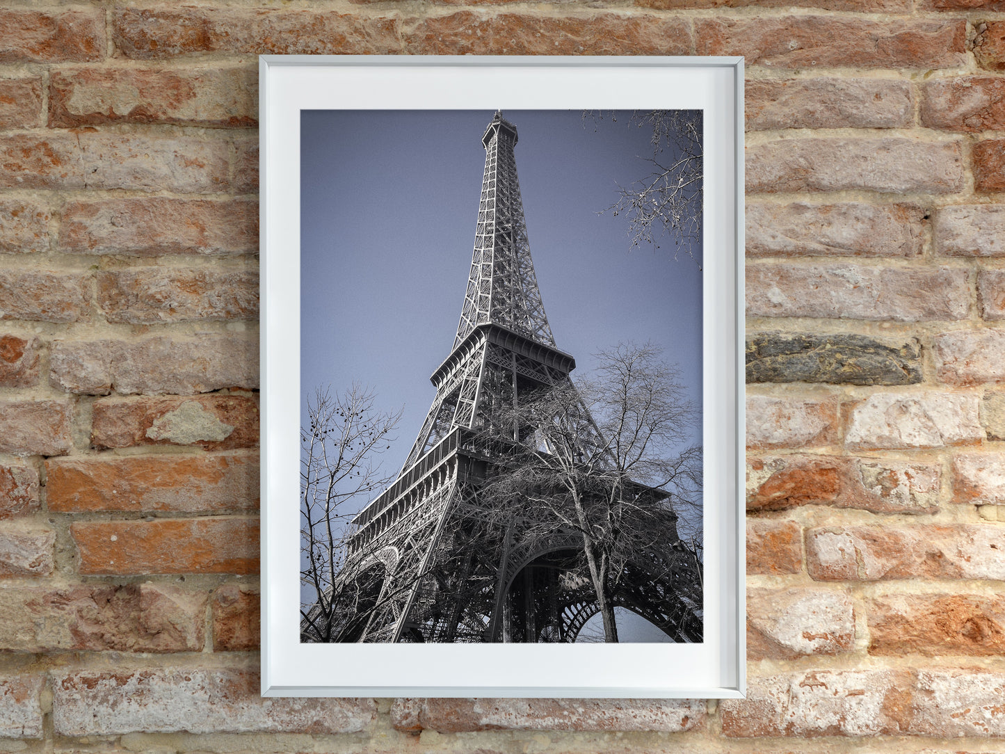 Eiffel Tower With Blue Sky Print