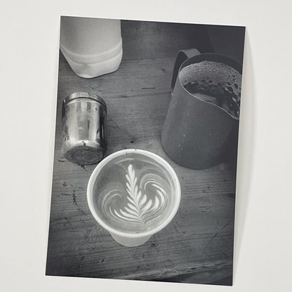 Latte Art Postcard