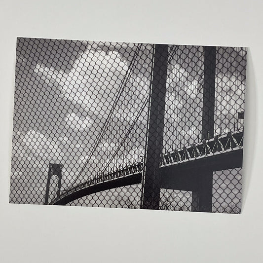 Verrazano Bridge & Fence Postcard, WCM Original Image