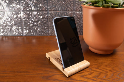 "Hold My Calls" Engraved Phone Stand