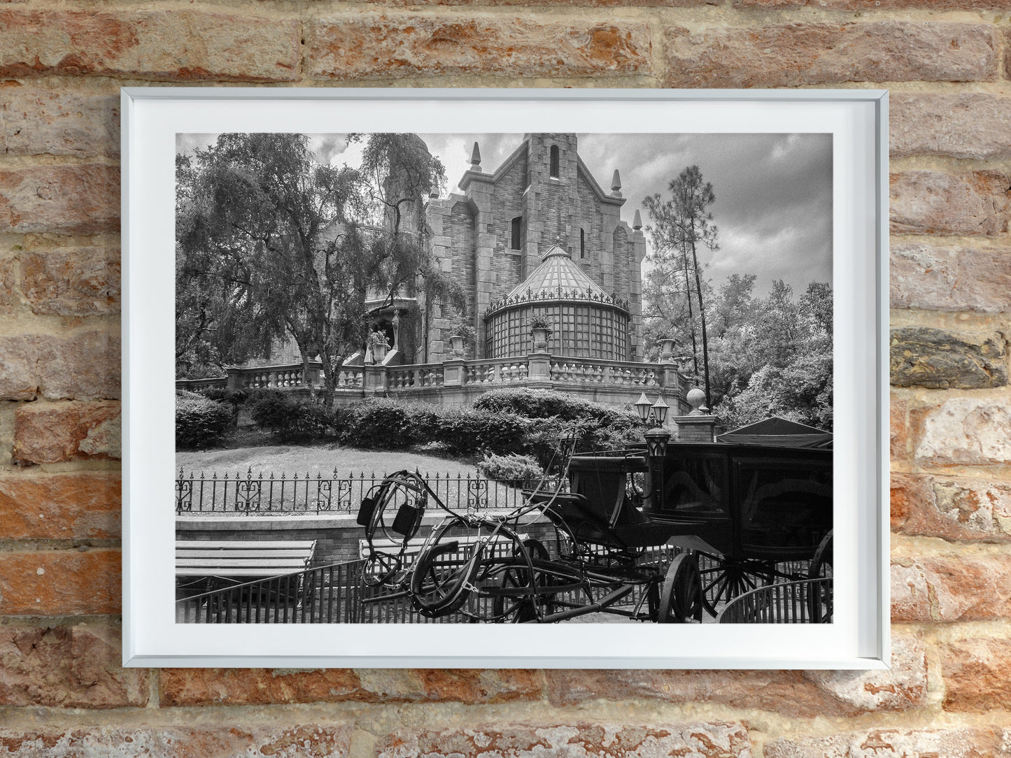 Disney's Haunted Mansion with Horse and Carriage Print
