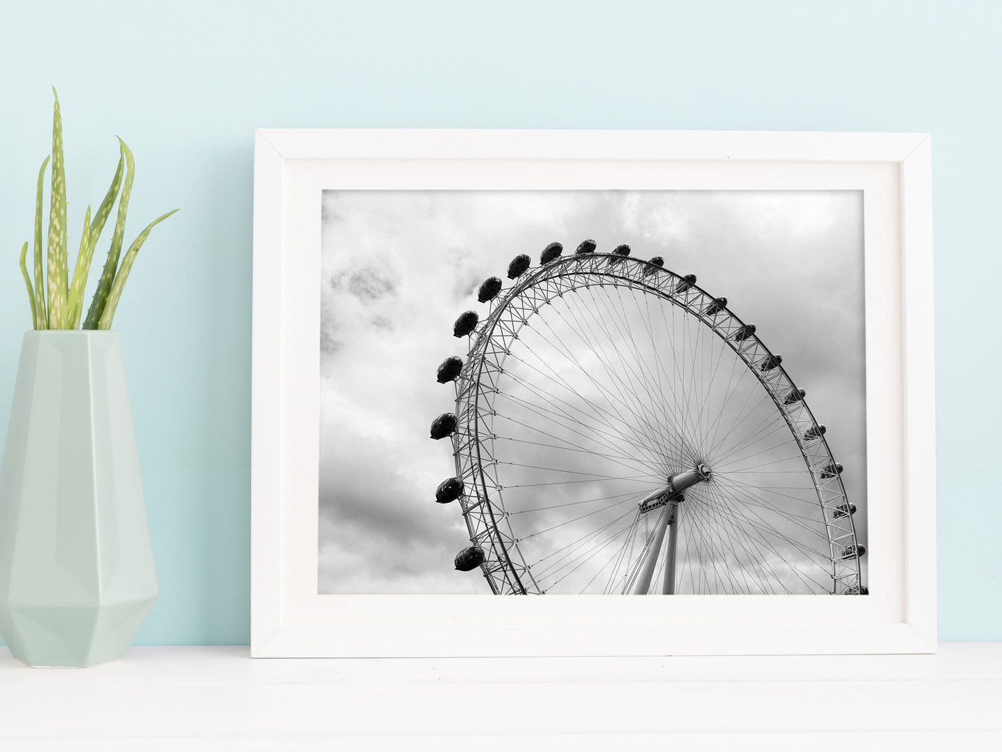 London Eye With Clouds Print