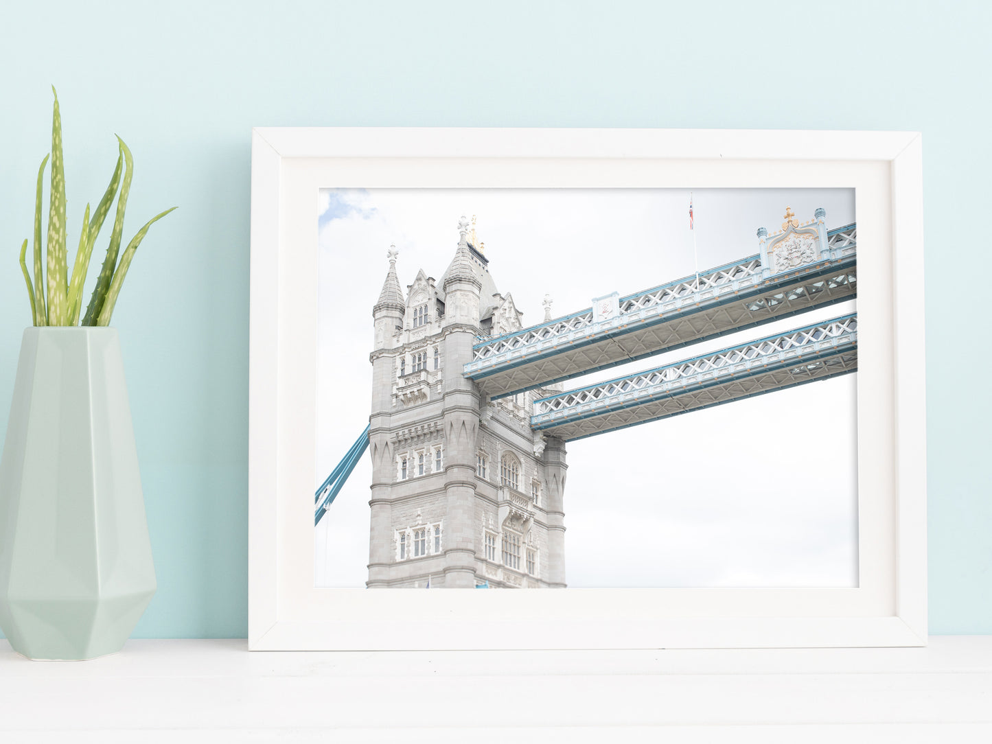 London's Tower Bridge With Clouds Print